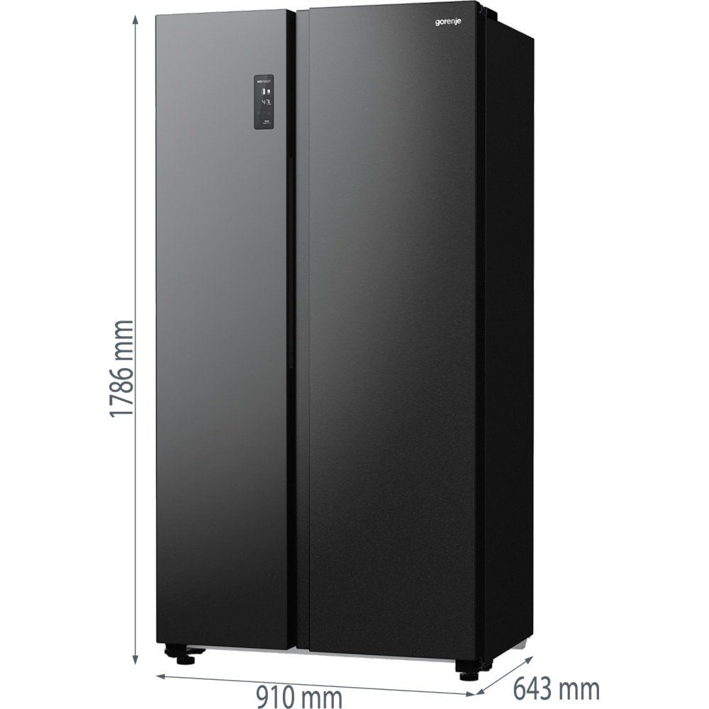 Side by Side GORENJE NRR9185DABXL, No Frost Plus, 550 l, H 178.6 cm, Clasa D, dark inox