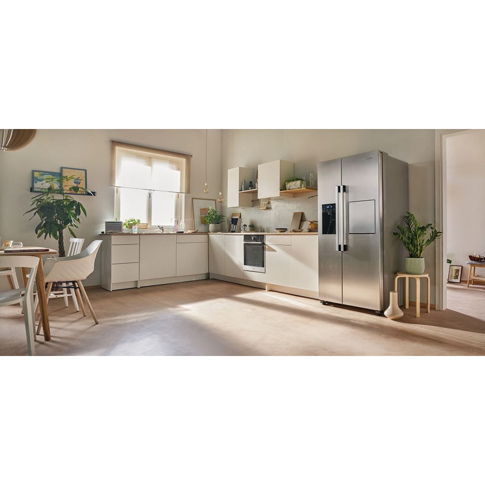 Side by Side GORENJE NRS9182VXB1, NoFrost Plus, 560 l, H 179 cm, Clasa E, gri