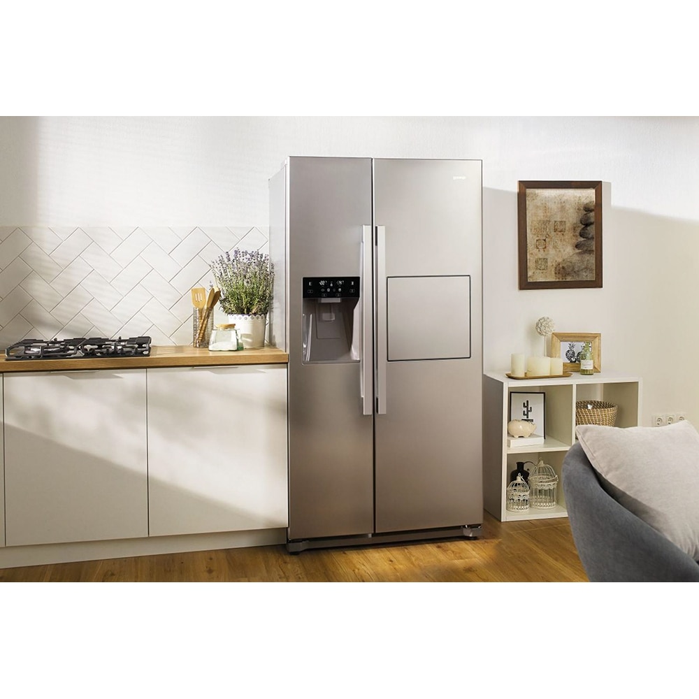Side by Side GORENJE NRS9182VXB1, NoFrost Plus, 560 l, H 179 cm, Clasa E, gri