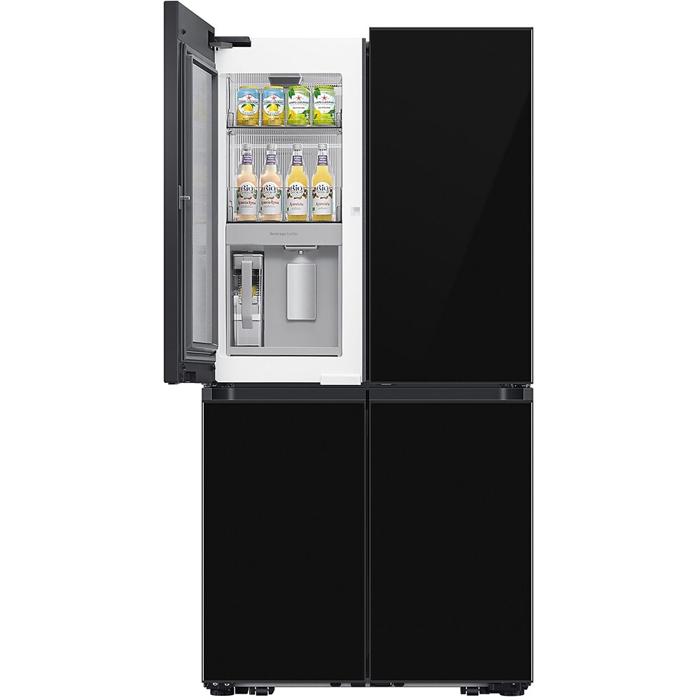 Side by Side SAMSUNG RF65DB970E22EO, No Frost, Beverage Center, 645 l, H 185 cm, Clasa E, Dozator apa, Wi-Fi, sticla neagra