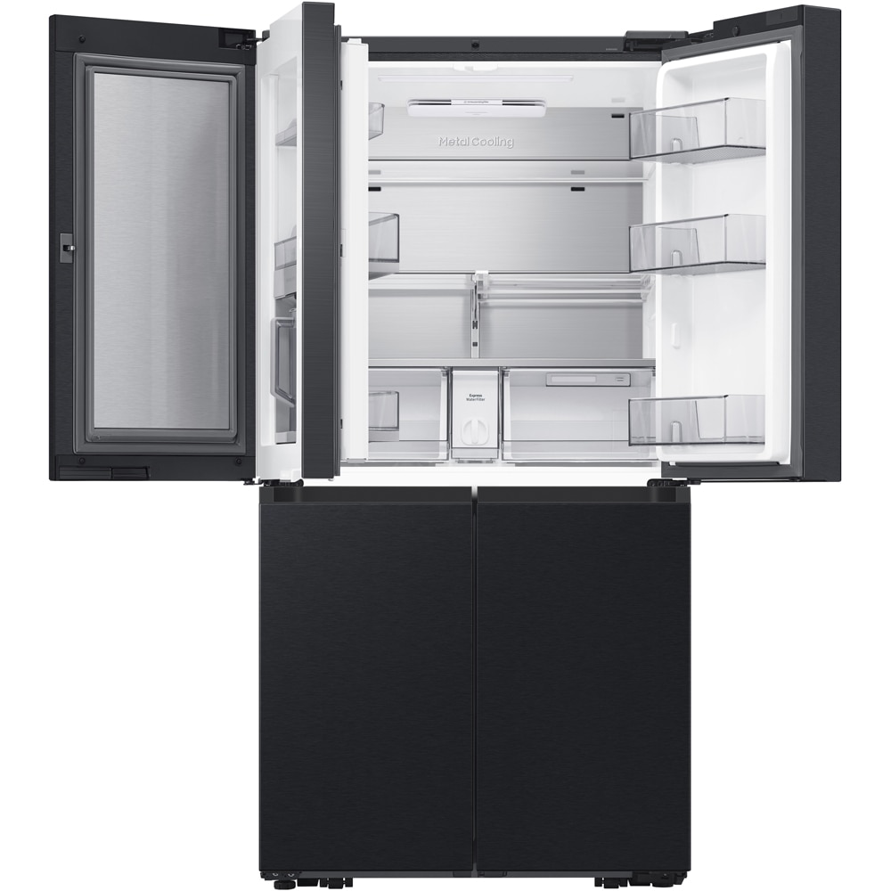 Side by Side SAMSUNG Family Hub RF65DG9H0EB1EO, No Frost, 636 l, H 183 cm, Clasa E, Wi-Fi, Dozator apa, dark inox