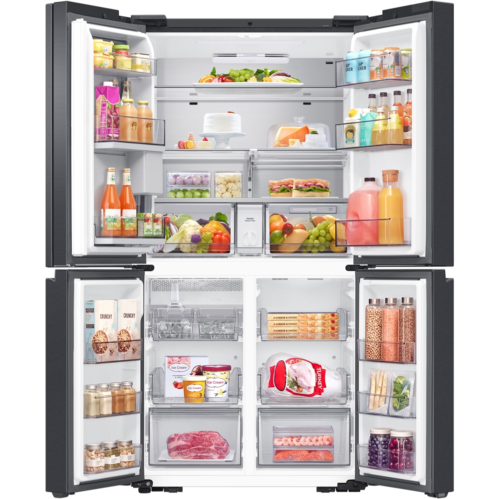 Side by Side SAMSUNG Family Hub RF65DG9H0EB1EO, No Frost, 636 l, H 183 cm, Clasa E, Wi-Fi, Dozator apa, dark inox
