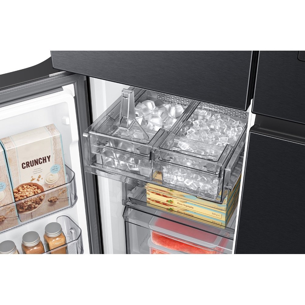 Side by Side SAMSUNG Family Hub RF65DG9H0EB1EO, No Frost, 636 l, H 183 cm, Clasa E, Wi-Fi, Dozator apa, dark inox