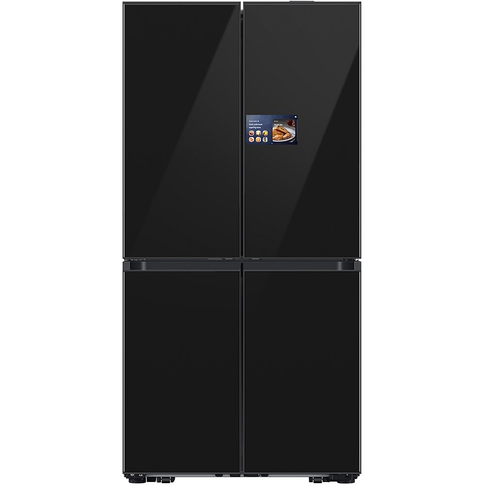 Side by Side SAMSUNG RM90F67CECEO, No Frost, AI Home 9'', 654 l, H 185.3 cm, Clasa E, Dozator apa, sticla neagra