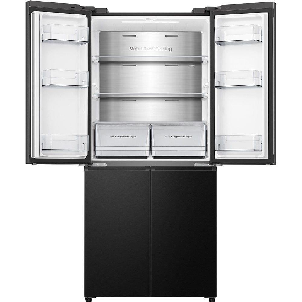 Side by Side HISENSE RQ5P470SAFE, Total No Frost, 483 l, H 178.5 cm, Clasa E, Wi-Fi, negru
