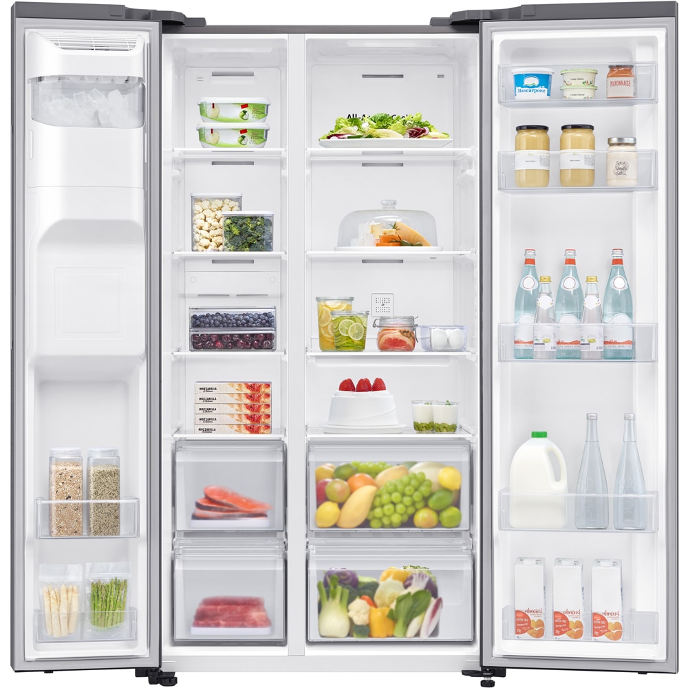 Side by Side SAMSUNG RS65DG5403S9EO, No Frost, 635 l, H 178 cm, Clasa E, Wi-Fi, Dozator apa, inox