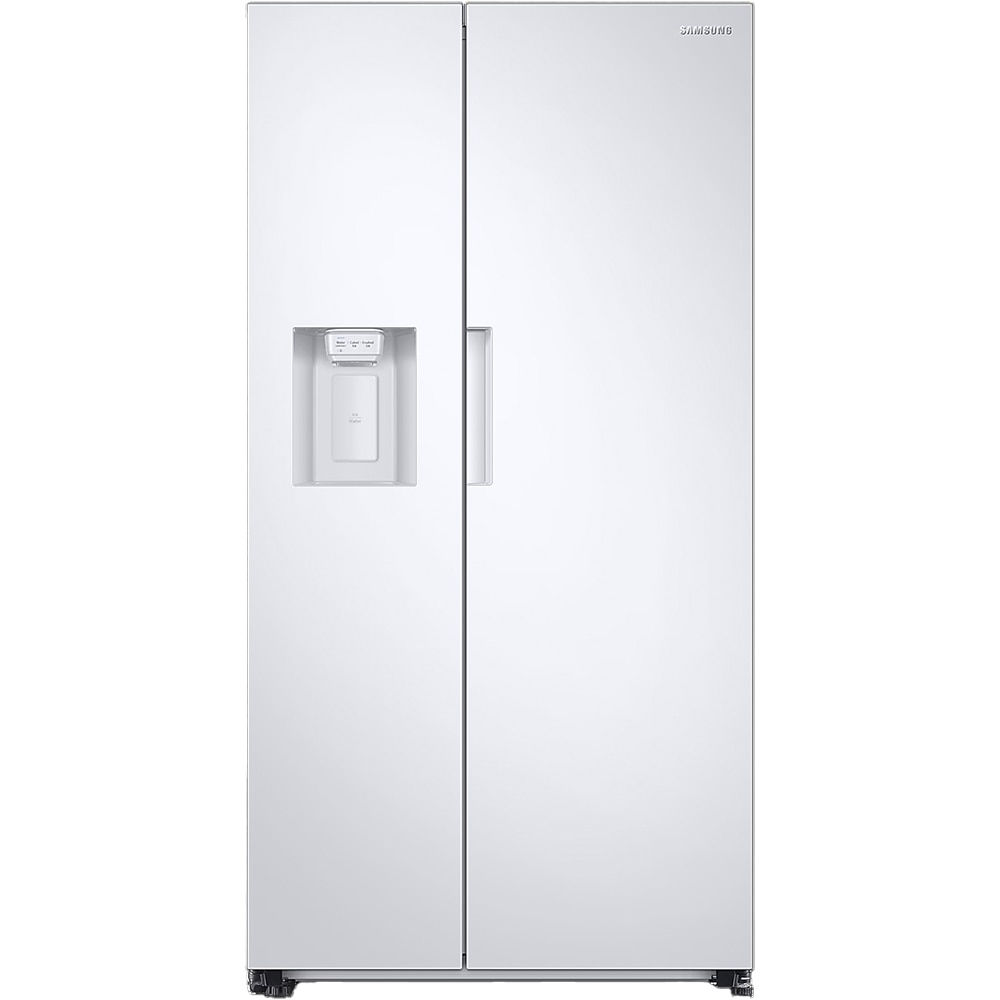 Side by Side SAMSUNG RS67A8810WW/EF, No Frost, 634 l, H 178 cm, Clasa F, dozator apa, Twin Cooling Plus, alb