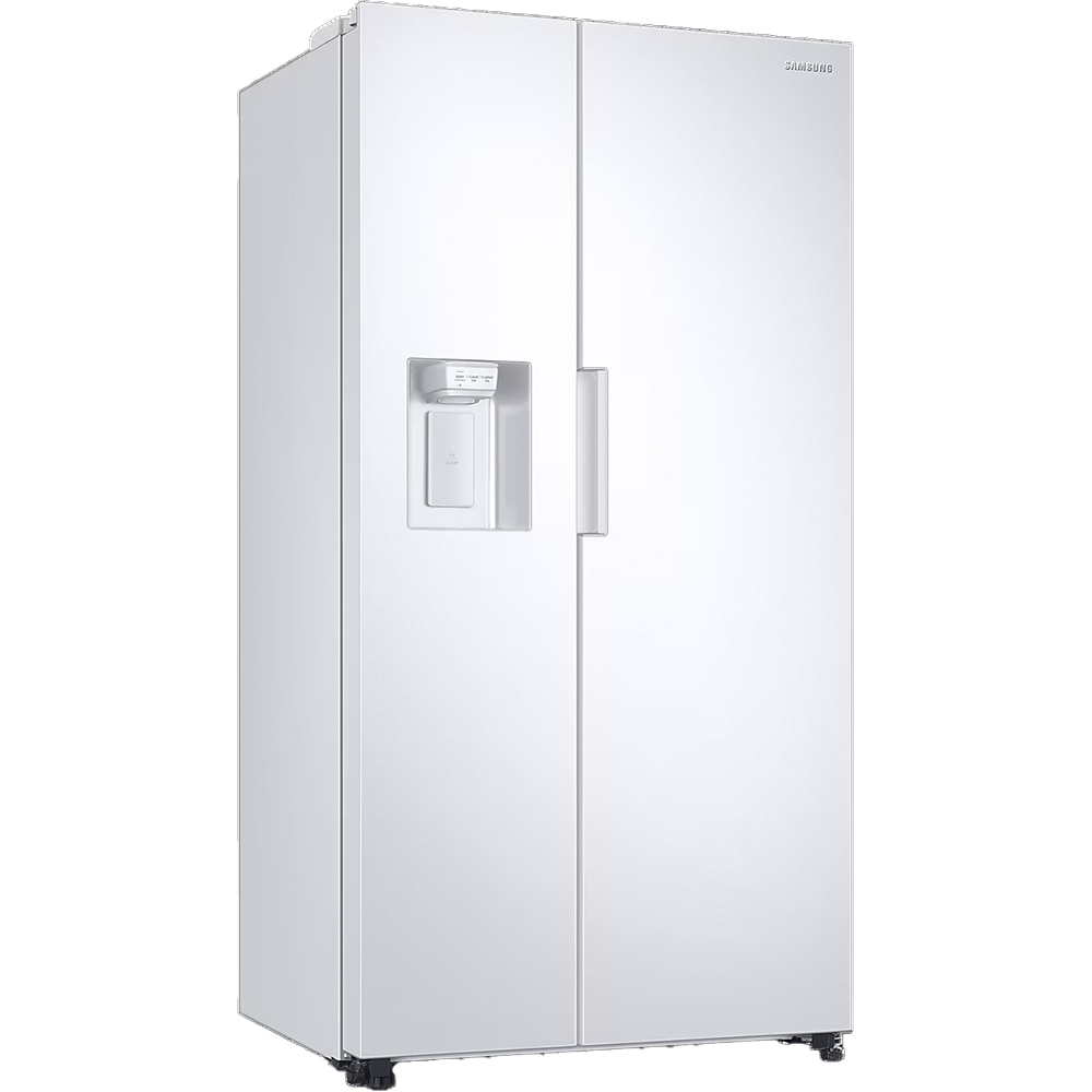 Side by Side SAMSUNG RS67A8810WW/EF, No Frost, 634 l, H 178 cm, Clasa F, dozator apa, Twin Cooling Plus, alb