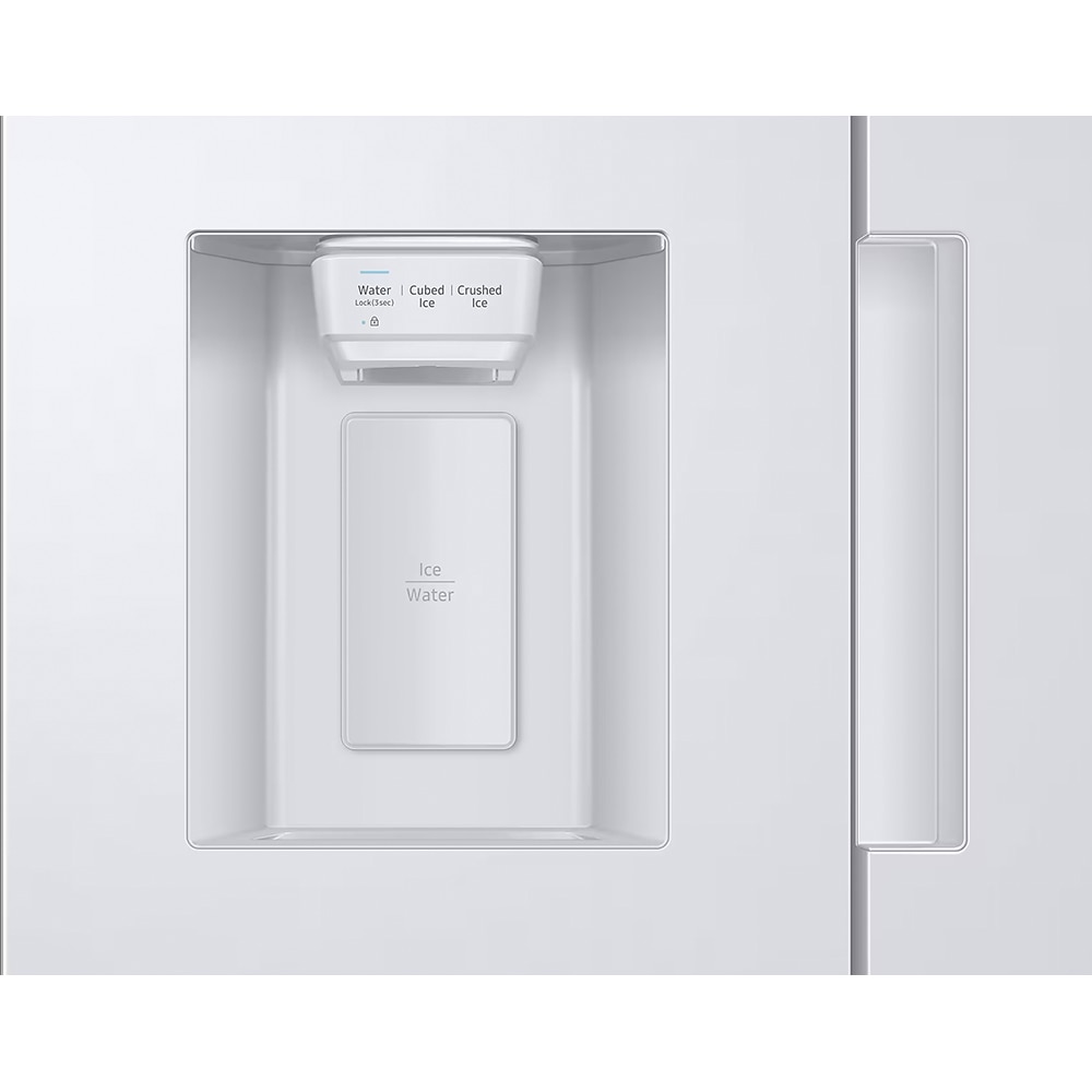 Side by Side SAMSUNG RS67A8810WW/EF, No Frost, 634 l, H 178 cm, Clasa F, dozator apa, Twin Cooling Plus, alb