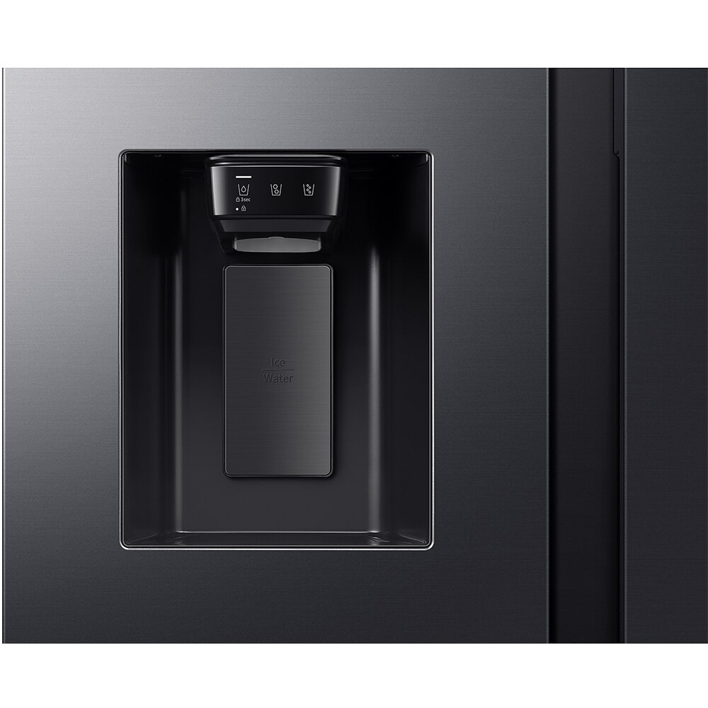 Side by Side SAMSUNG RS70F64KDFEO, No Frost, AI Energy, 640 l, H 178.4 cm,Clasa D, Dozator apa, dark inox