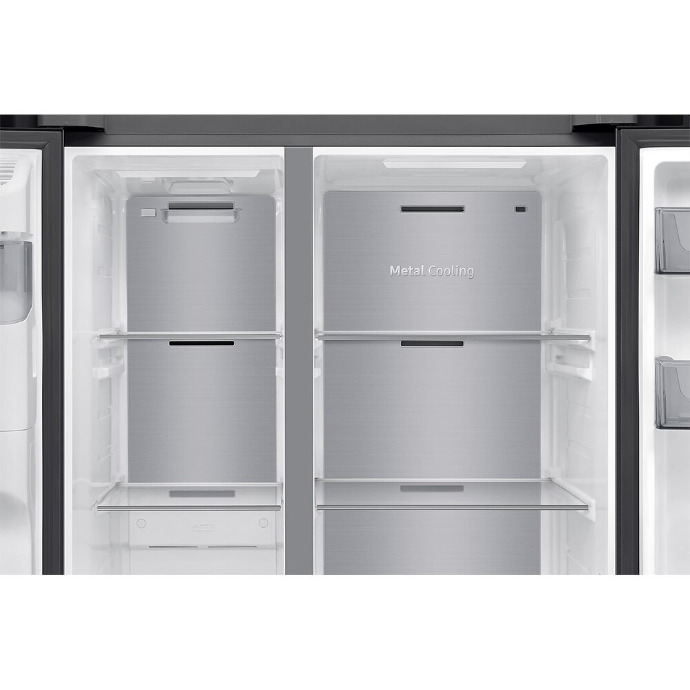 Side by Side SAMSUNG RS70F64KDFEO, No Frost, AI Energy, 640 l, H 178.4 cm,Clasa D, Dozator apa, dark inox
