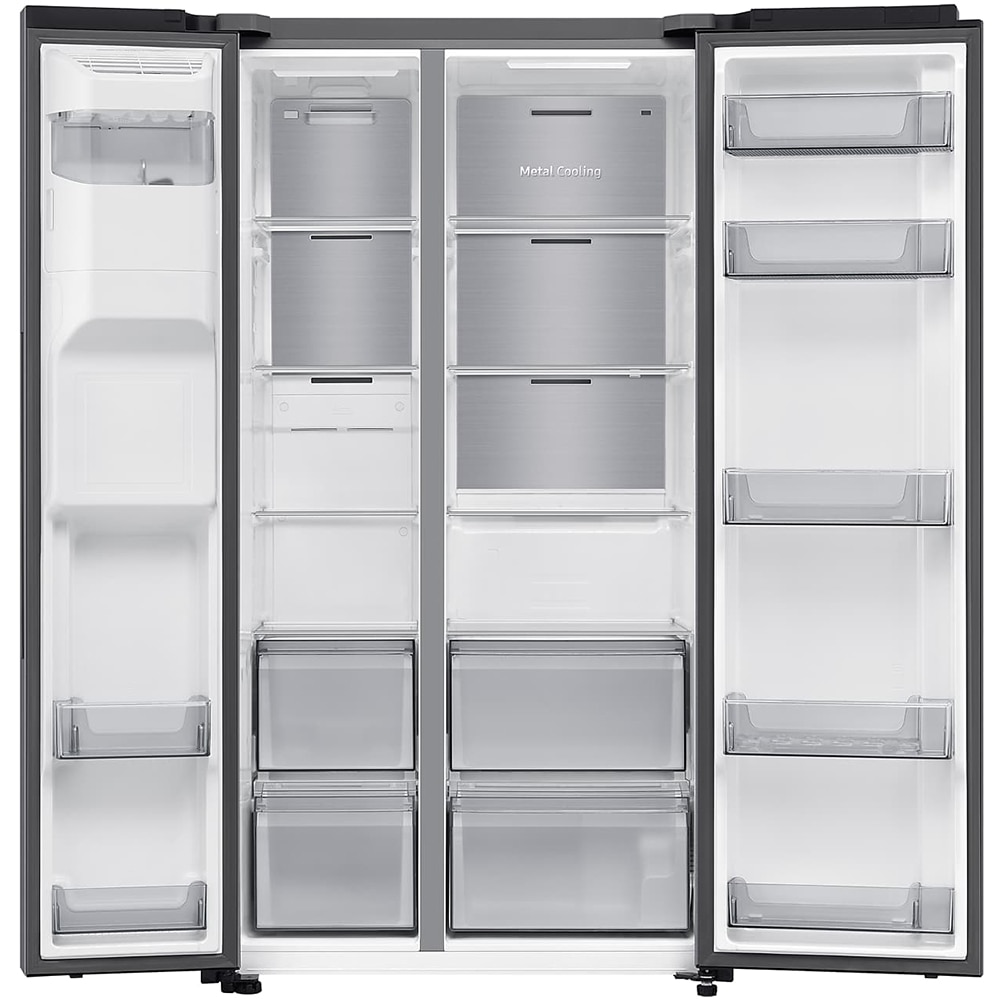Side by Side SAMSUNG RS70F64KDTEO, No Frost, AI Energy, 640 l, H 178.4 cm, Clasa D, Dozator apa, inox