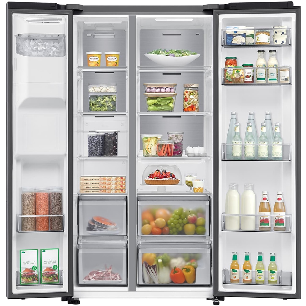 Side by Side SAMSUNG RS70F64KDTEO, No Frost, AI Energy, 640 l, H 178.4 cm, Clasa D, Dozator apa, inox