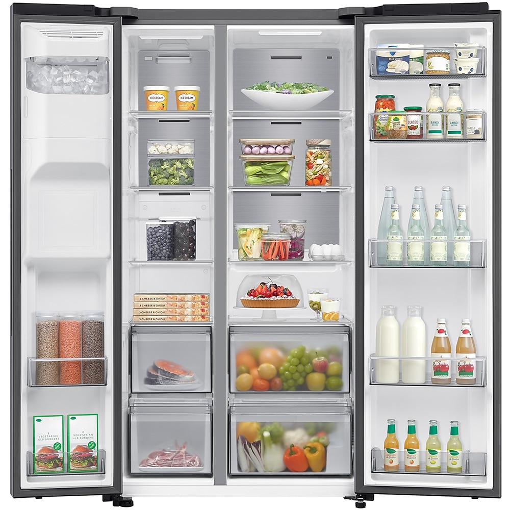 Side by Side SAMSUNG RS70F64KETEO, No Frost, AI Energy, 640 l, H 178.4 cm, Clasa E, Dozator apa, inox