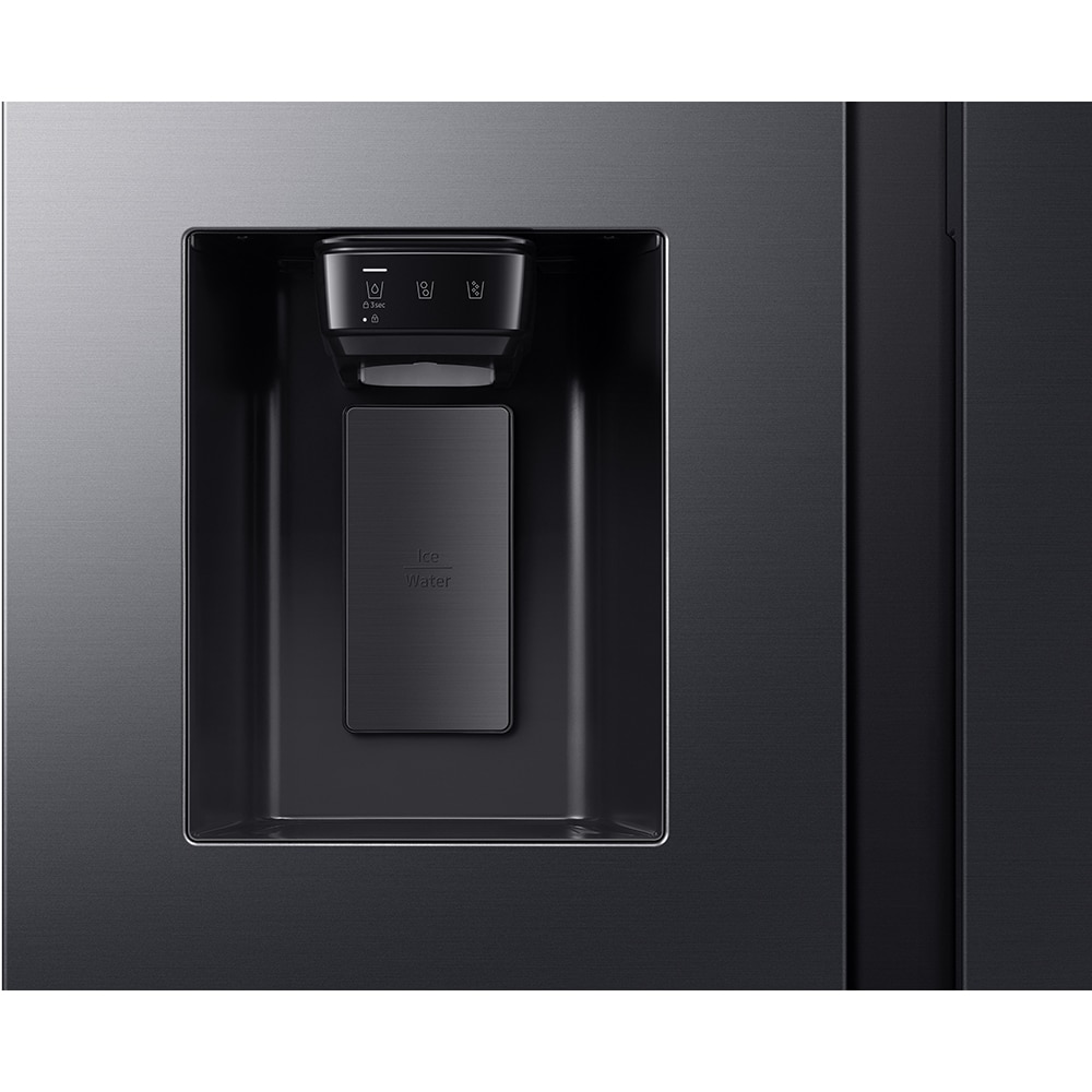 Side by Side SAMSUNG RS70F65KEFEO, No Frost, AI Energy, 640 l, H 178.4 cm, Clasa E, Dozator apa, dark inox