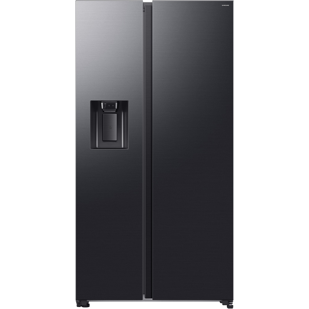 Side by Side SAMSUNG RS70F65KEFEO, No Frost, AI Energy, 640 l, H 178.4 cm, Clasa E, Dozator apa, dark inox