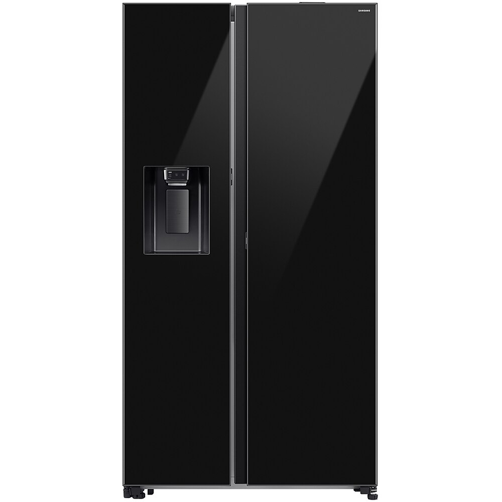 Side by Side SAMSUNG RS80F64JEBEO, No Frost, AI Energy, 634 l, H 178.6 cm, Clasa E, Dozator apa, sticla neagra