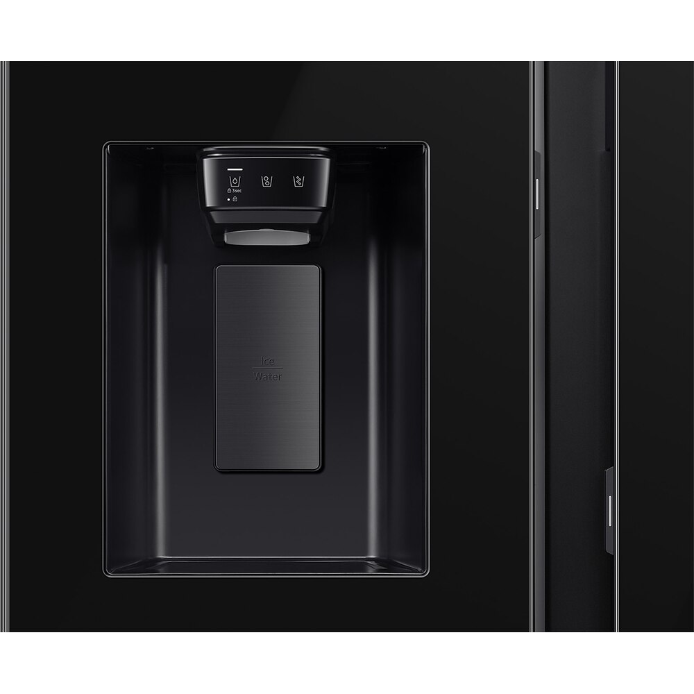 Side by Side SAMSUNG RS80F64JEBEO, No Frost, AI Energy, 634 l, H 178.6 cm, Clasa E, Dozator apa, sticla neagra