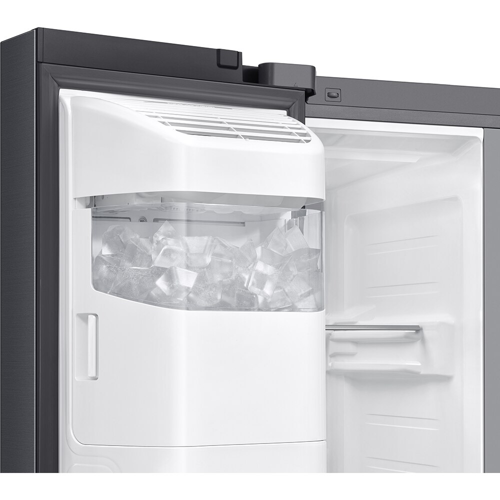 Side by Side SAMSUNG RS80F66KBFEO, No Frost, AI Energy, 634 l, H 178.4 cm, Clasa B, Dozator apa, dark inox