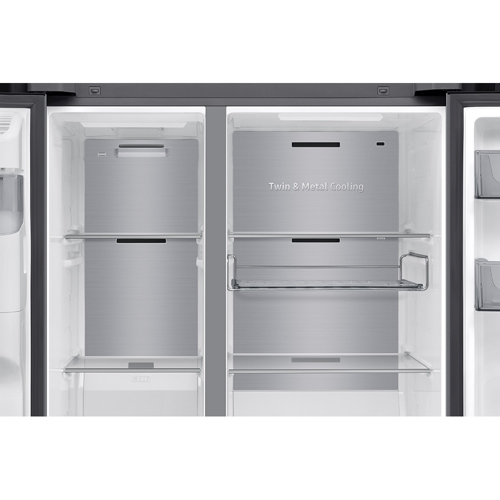 Side by Side SAMSUNG RS80F67KCTEO, No Frost, AI Energy, 634 l, H 178.4 cm, Clasa C, Dozator apa, inox