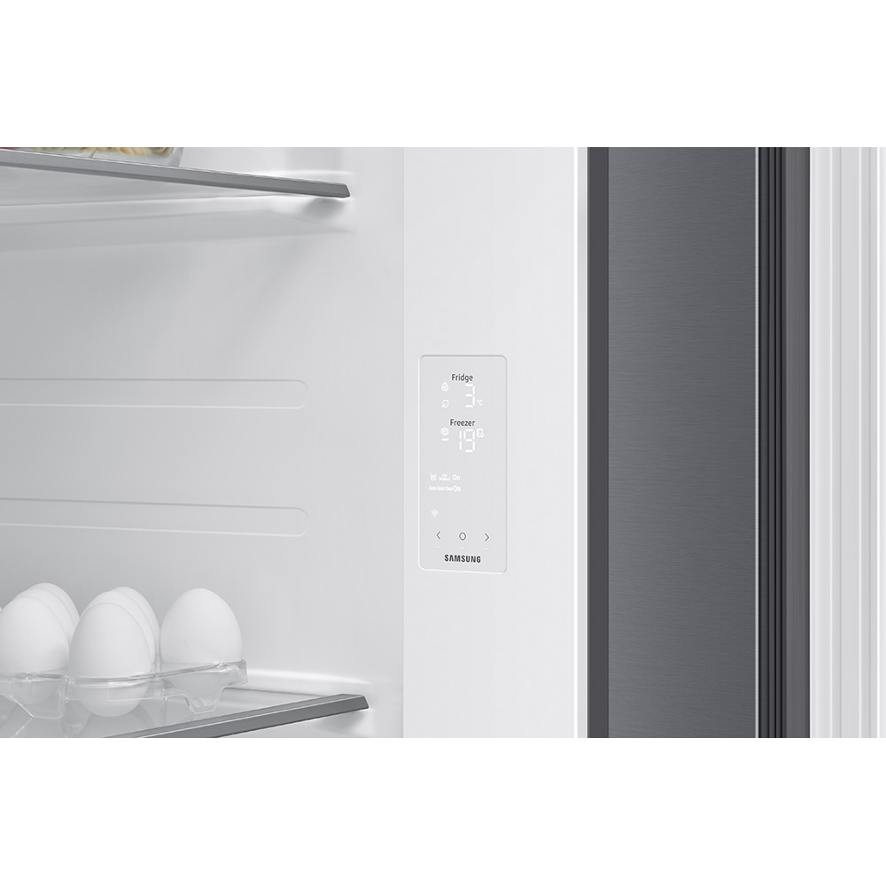 Side by Side SAMSUNG RS80F67KCTEO, No Frost, AI Energy, 634 l, H 178.4 cm, Clasa C, Dozator apa, inox
