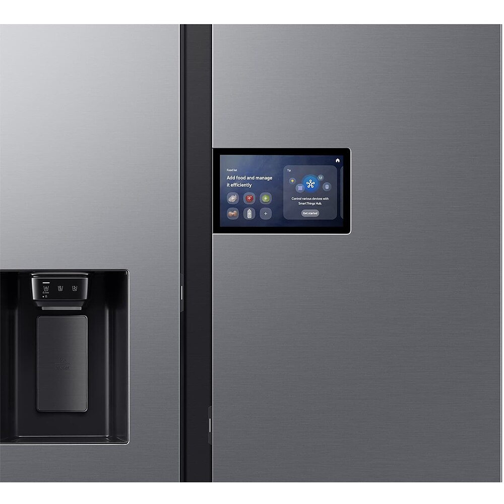 Side by Side SAMSUNG RS90F65EDTEO, No Frost, AI Home 9'', 621 l, H 178.4 cm, Clasa D, Dozator apa, inox