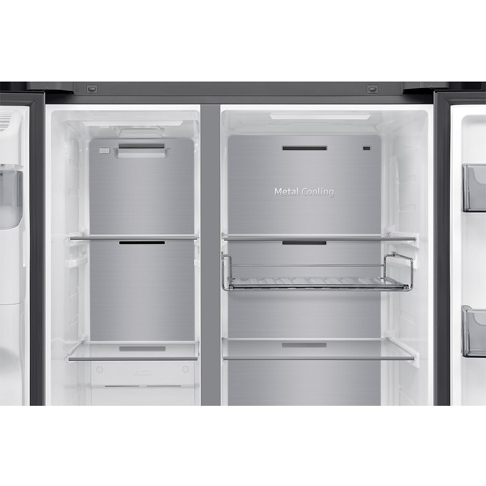 Side by Side SAMSUNG RS90F65EDTEO, No Frost, AI Home 9'', 621 l, H 178.4 cm, Clasa D, Dozator apa, inox