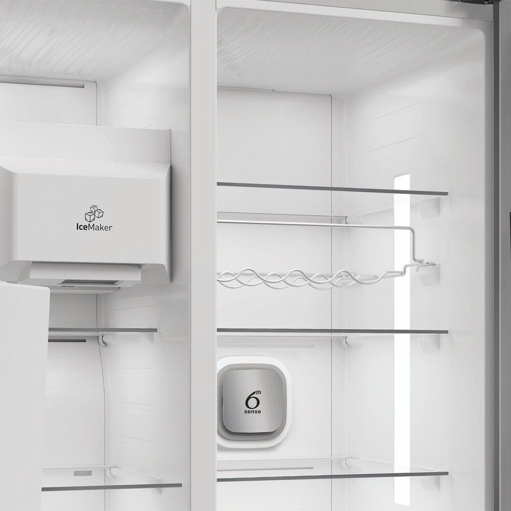 Side by Side WHIRLPOOL WHG2 6574W X5E, No Frost, 578 l, H 179 cm, Clasa D, Dozator apa, inox