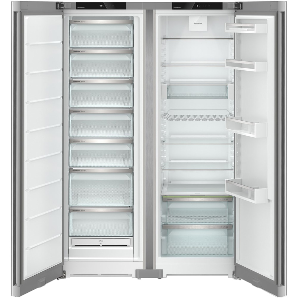 Side by Side LIEBHERR XRFsf 5220 Plus, Duo Cooling, 677 l, H 185.5 cm, Clasa D, argintiu