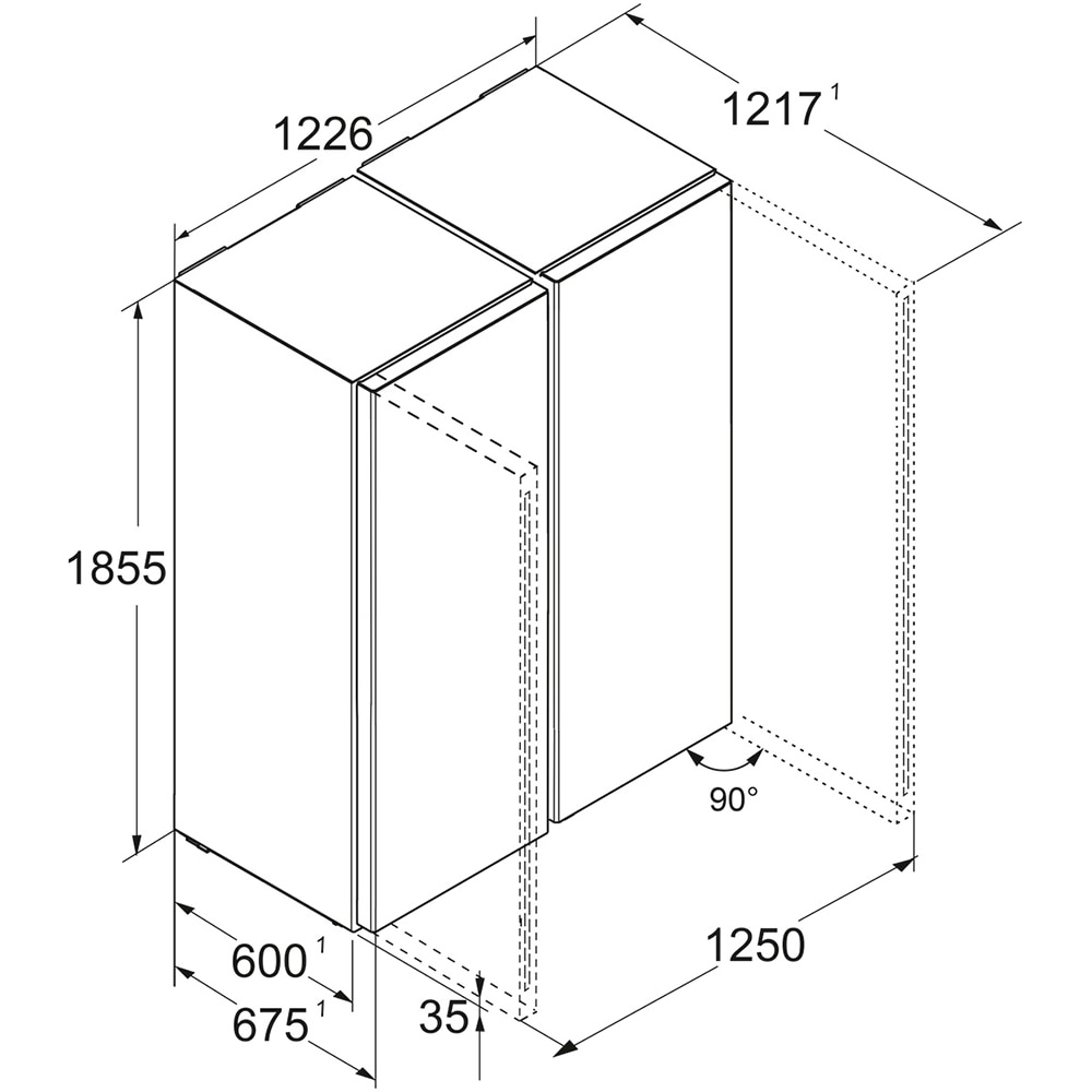 Side by Side LIEBHERR XRFsf 5220 Plus, Duo Cooling, 677 l, H 185.5 cm, Clasa D, argintiu