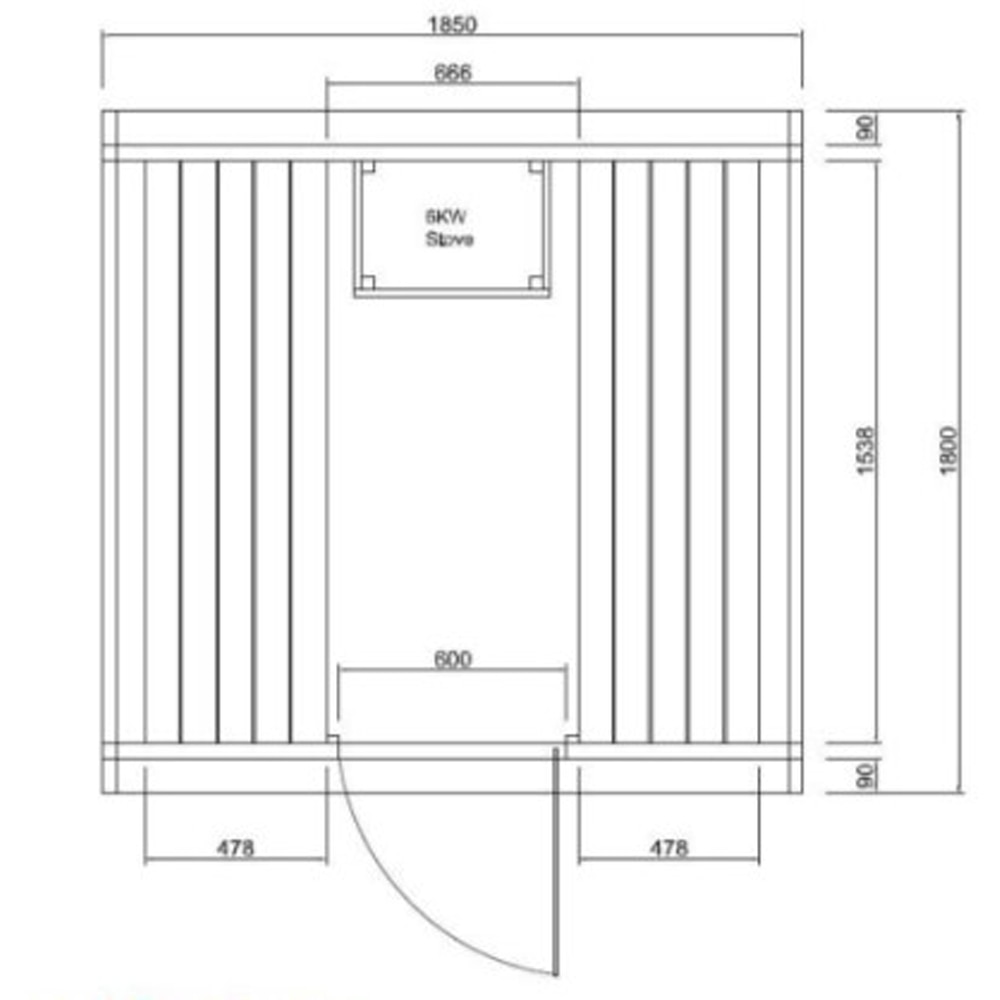 Sauna finlandeza SANOTECHNIK Tromso L, 189 x 180 x 191.5 cm, 4 persoane, natur