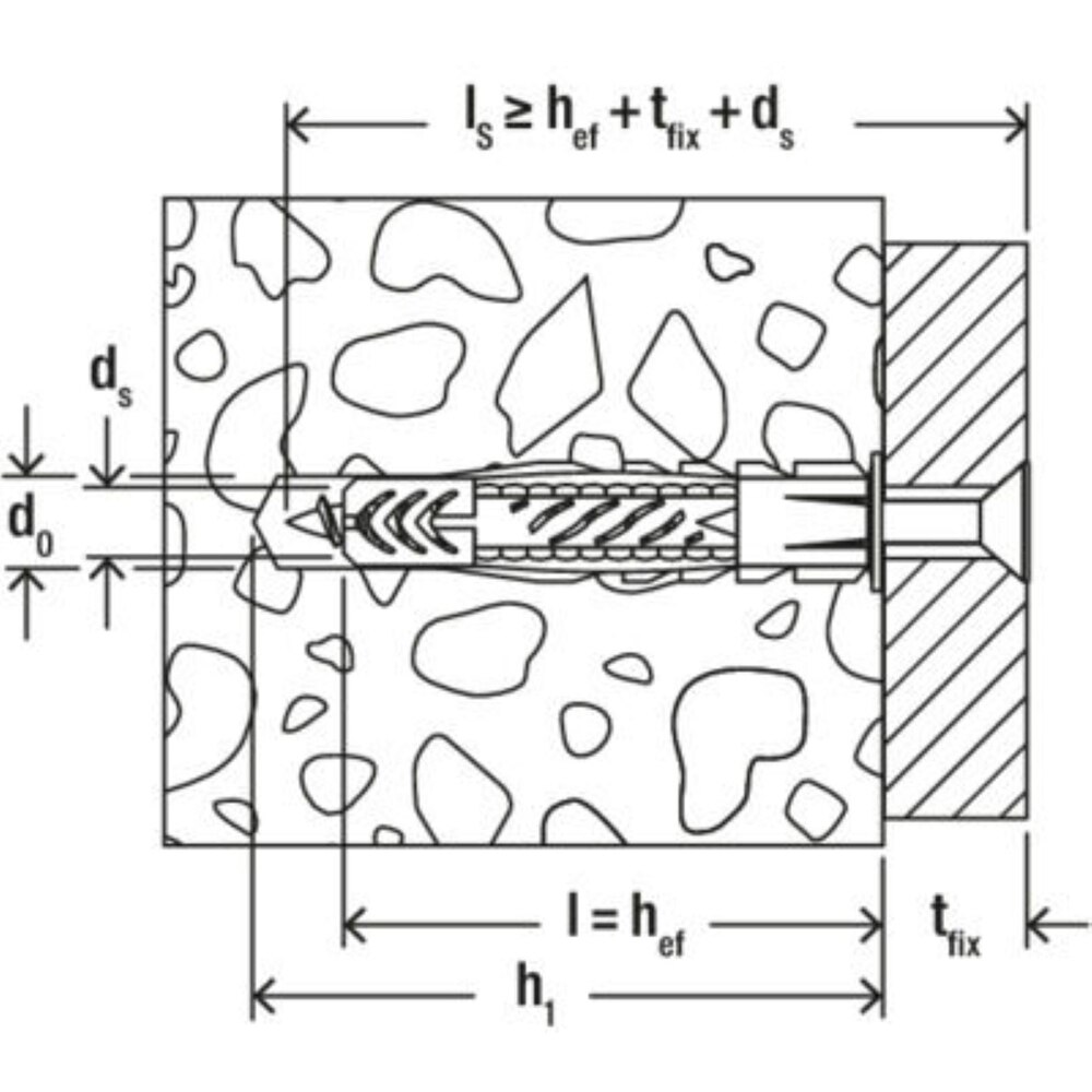 Surub cu diblu universal FISCHER UX, 10 x 65mm, 10buc