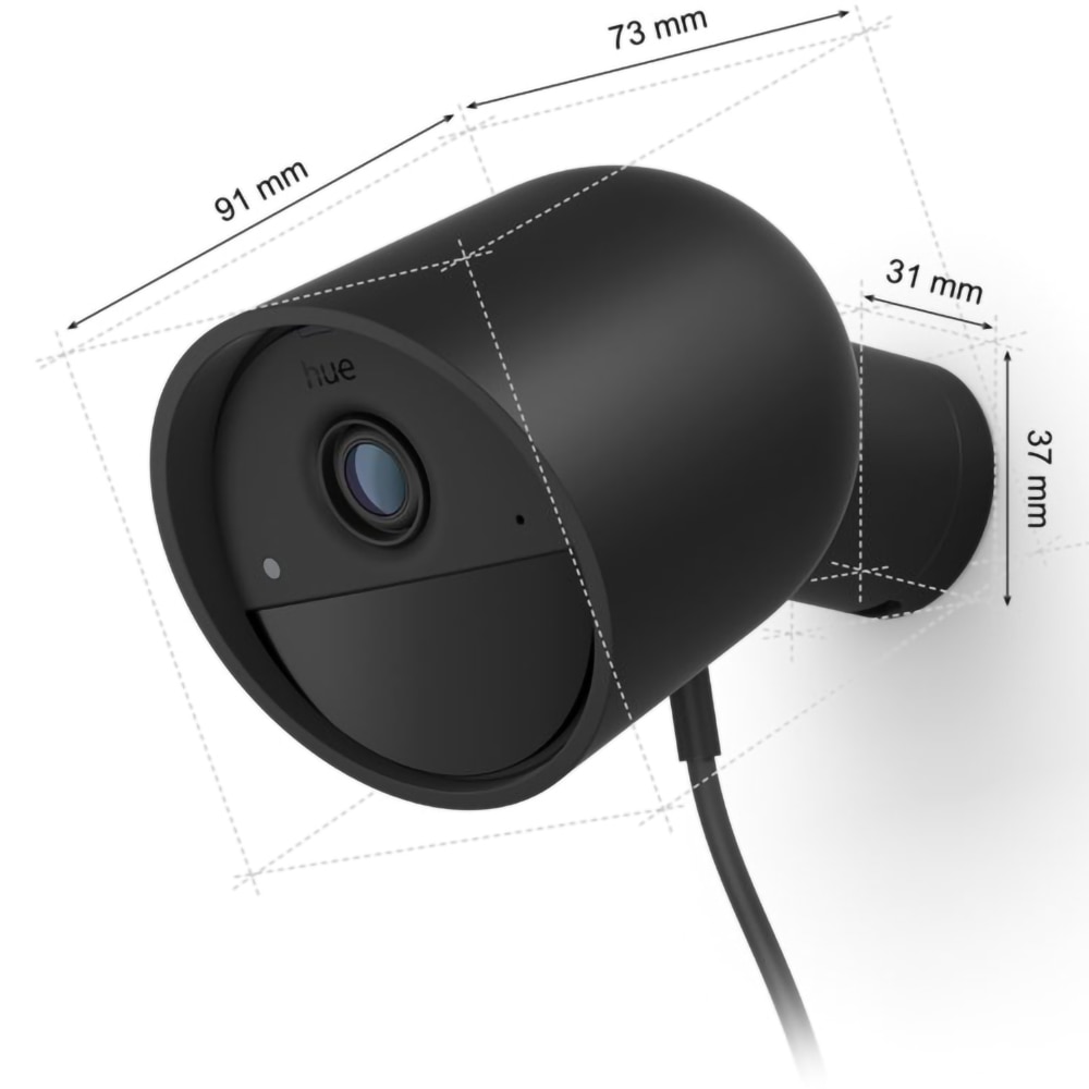 Camera IP Wireless exterior PHILIPS HUE Secure, Full HD 1080p, IR, Night vision, negru