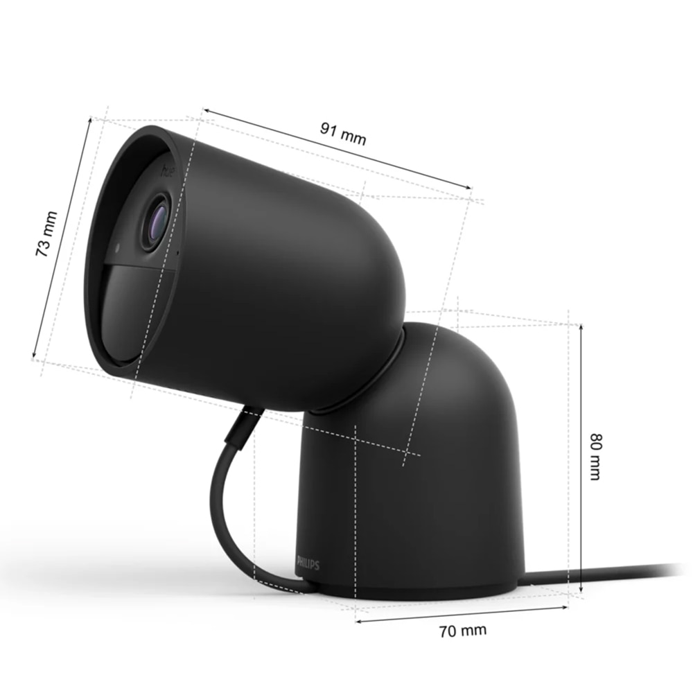 Camera IP Wireless interior PHILIPS HUE Secure, Full HD 1080p, IR, Night vision, negru