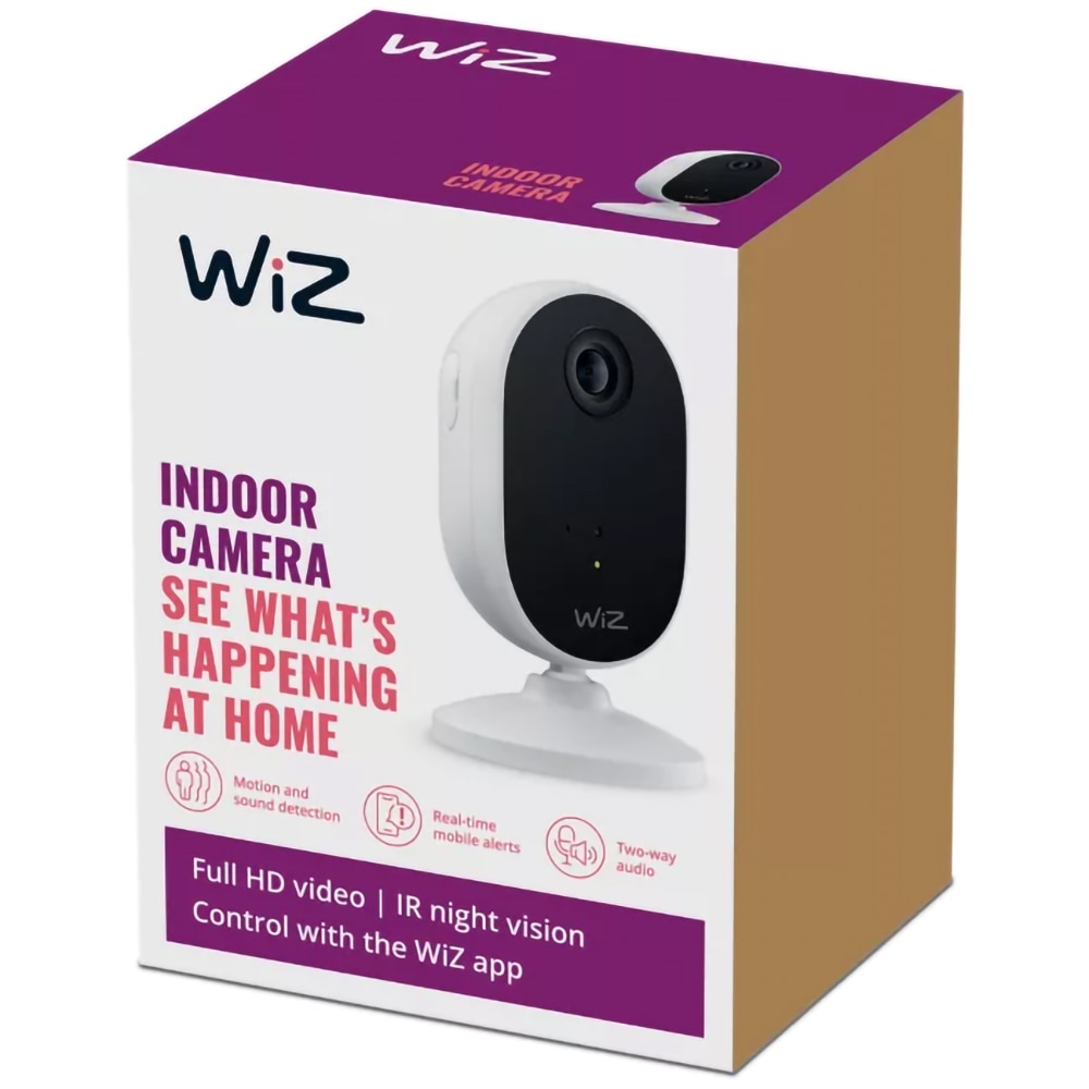 Camera IP Wireless interior WIZ Connected, Full HD 1080p, IR, Night vision, alb