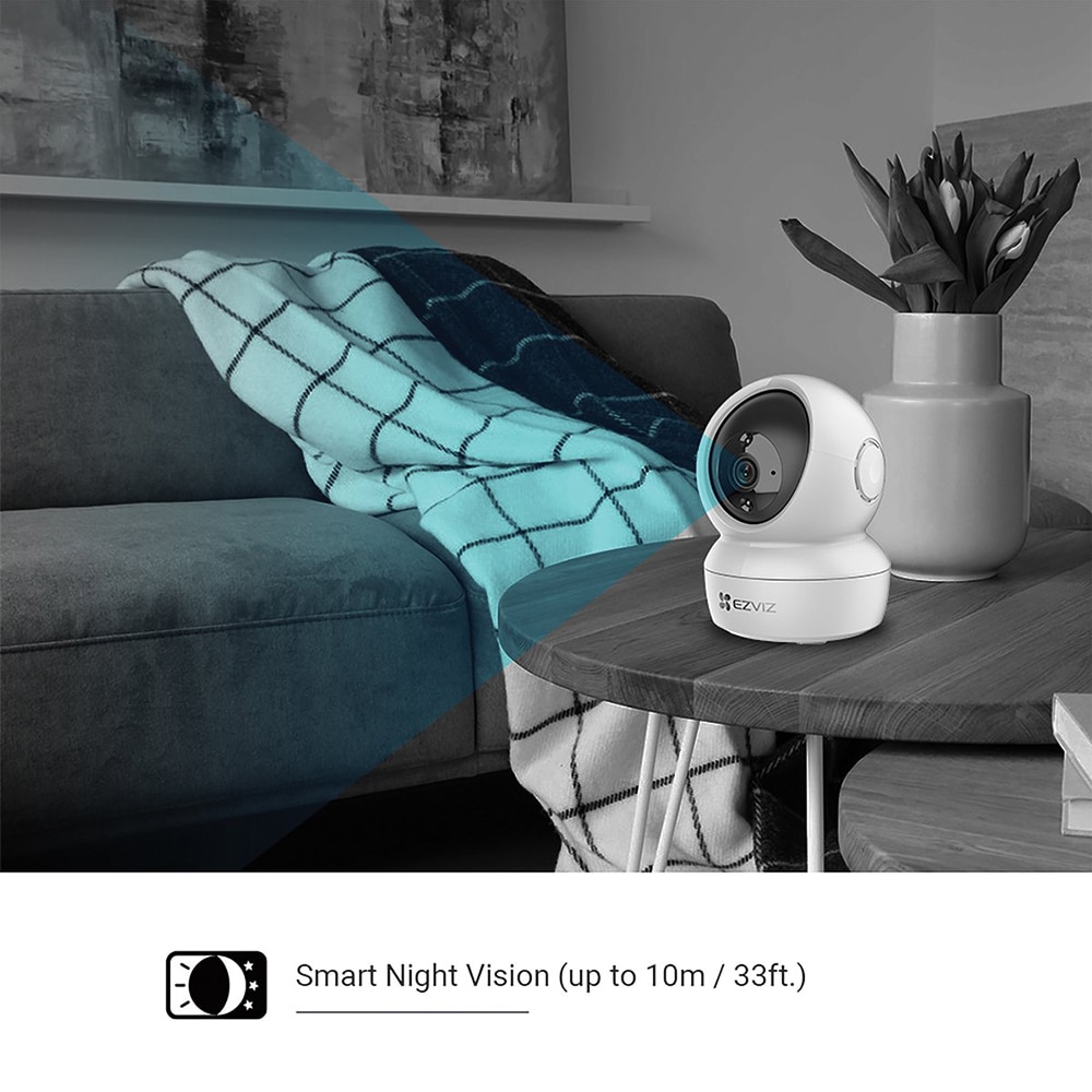 Camera IP Wireless EZVIZ C6N, 2K, IR10m, Night Vision, Motion Detection, Pan/Tilt 360 grade, alb