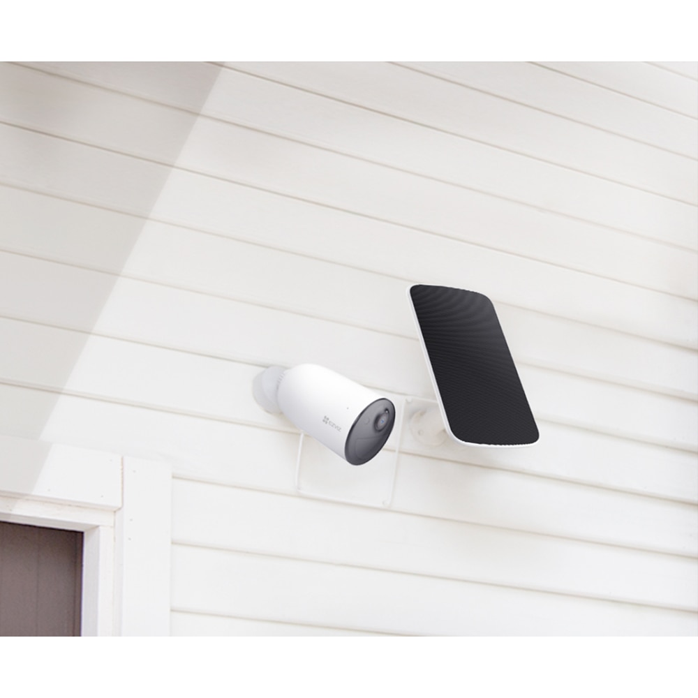 Camera IP Wireless exterior EZVIZ CB3, 1296p, 4MP, IR 30m, 5200mAh, Motion Detection, Night Vision, Panou solar Type-c, alb