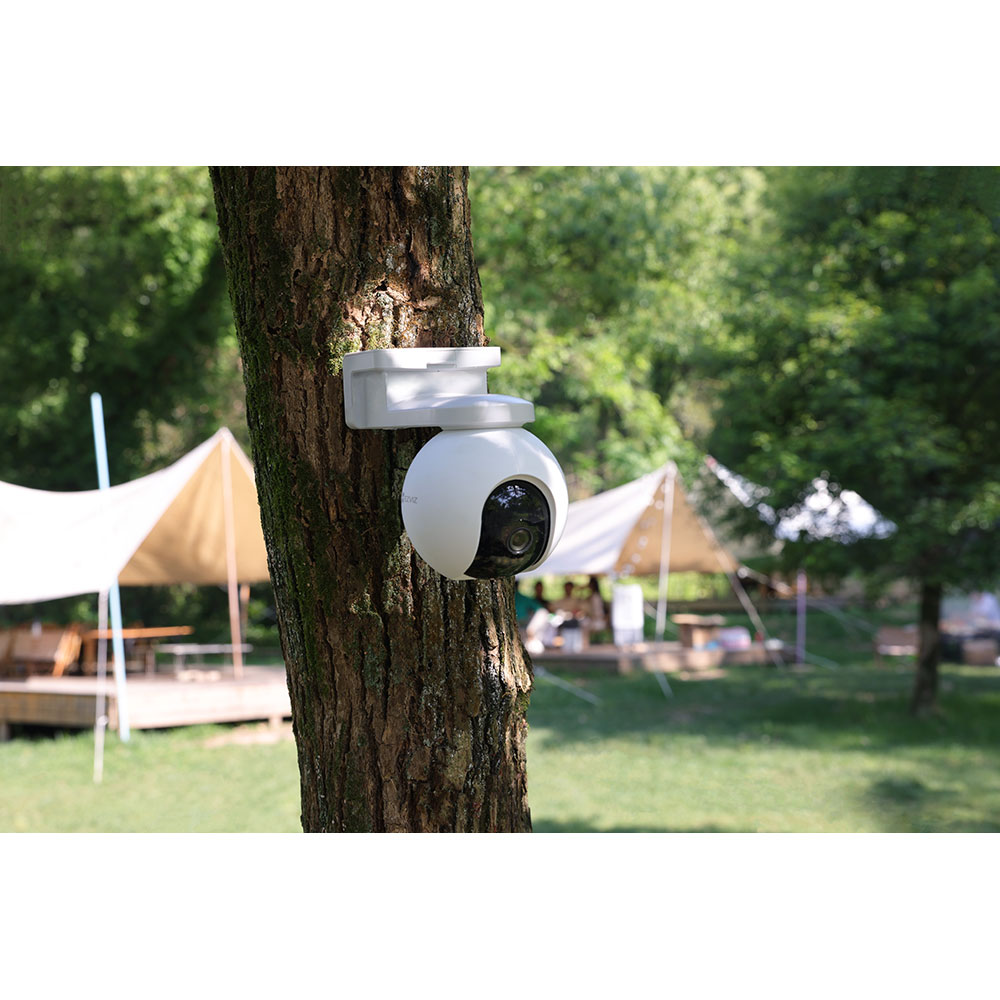 Kit Camera IP 4G EZVIZ EB8, 2K, panou solar , 10400 mAh, Smart IR, Motion Detection, alb