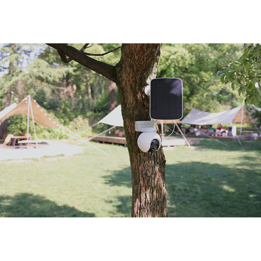 Kit Camera IP 4G EZVIZ EB8, 2K, panou solar , 10400 mAh, Smart IR, Motion Detection, alb