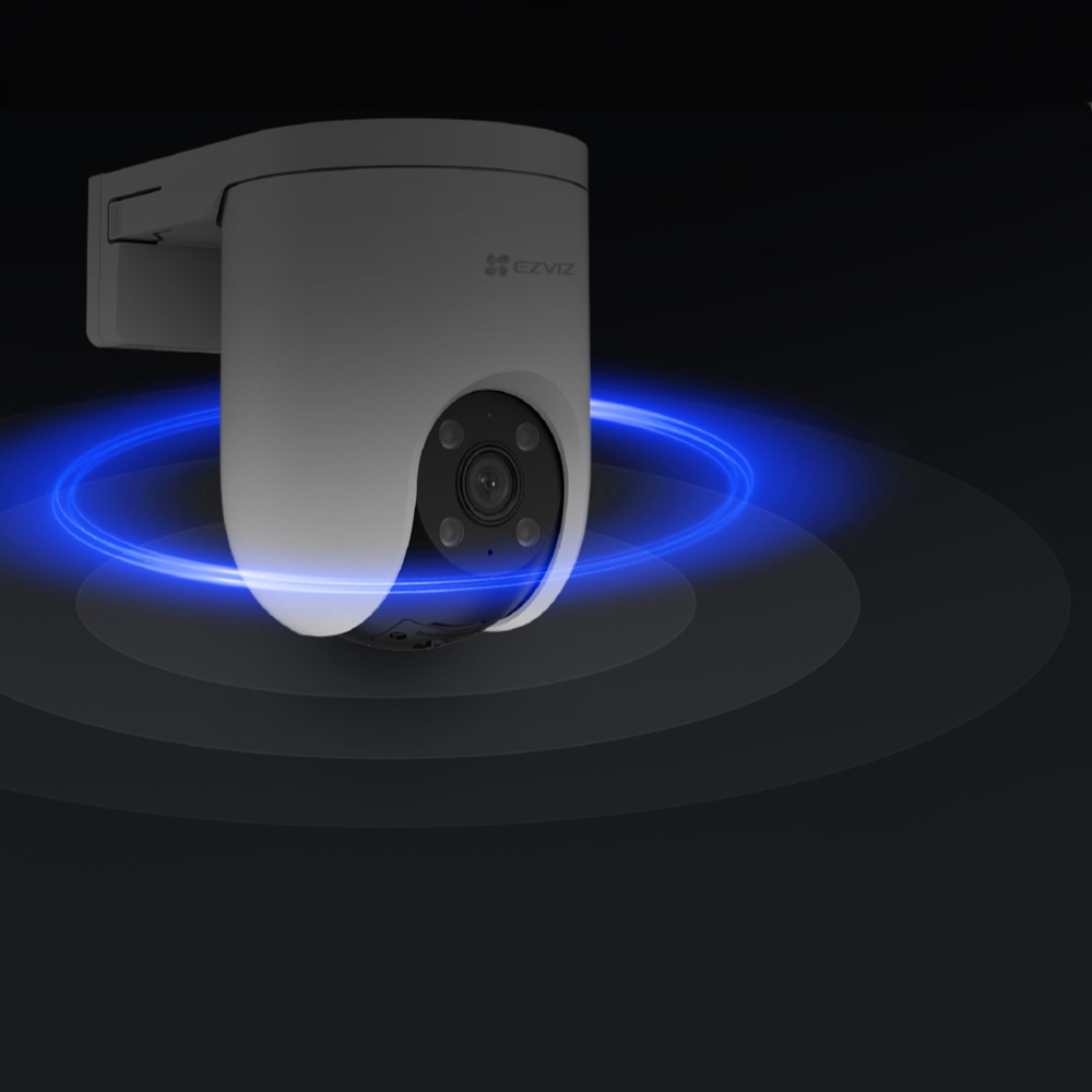 Camera IP Wireless EZVIZ H8c Pro, 3K, 5 MP, IR 30m, sirena, microfon, Auto-Zoom Tracking, alb