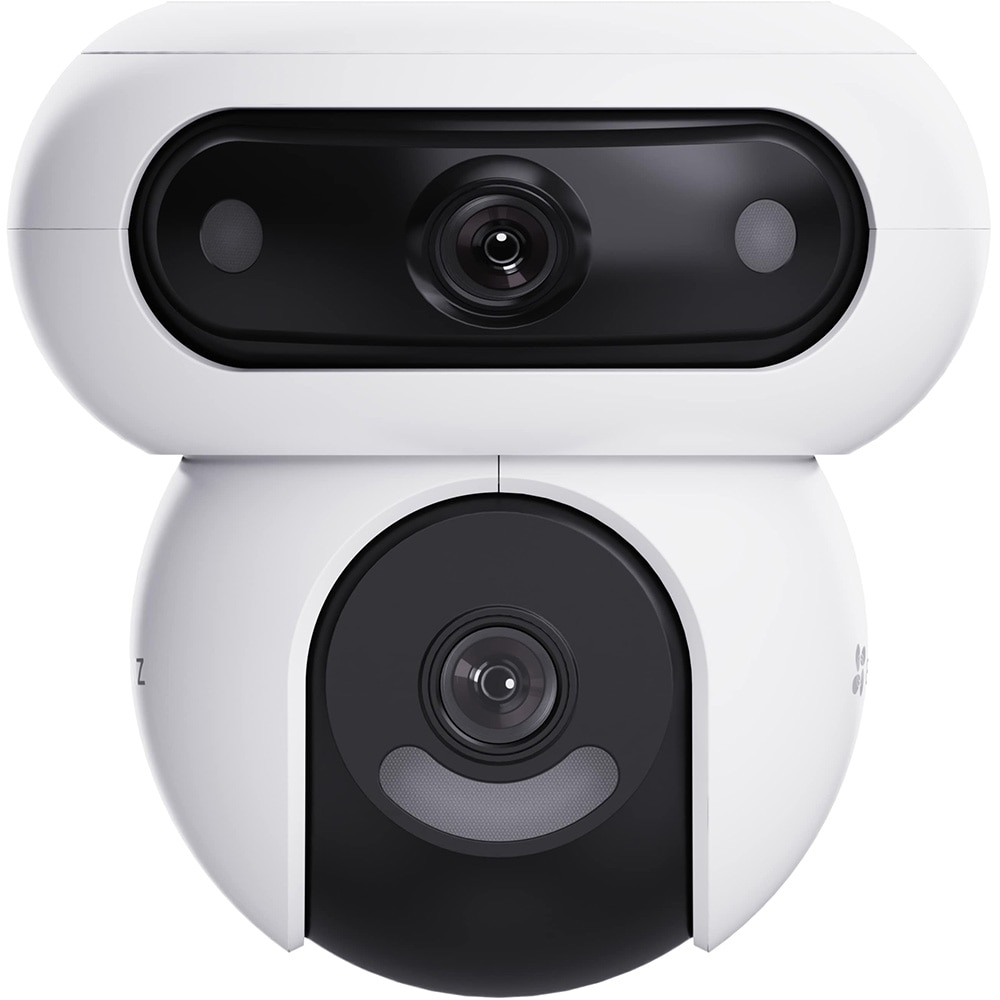 Camera IP Wireless exterior EZVIZ H90 Dual, 4+4MP, 1620p, IR, Night Vision, Auto Tracking, Detectarea formei umane/vehiculului AI, alb