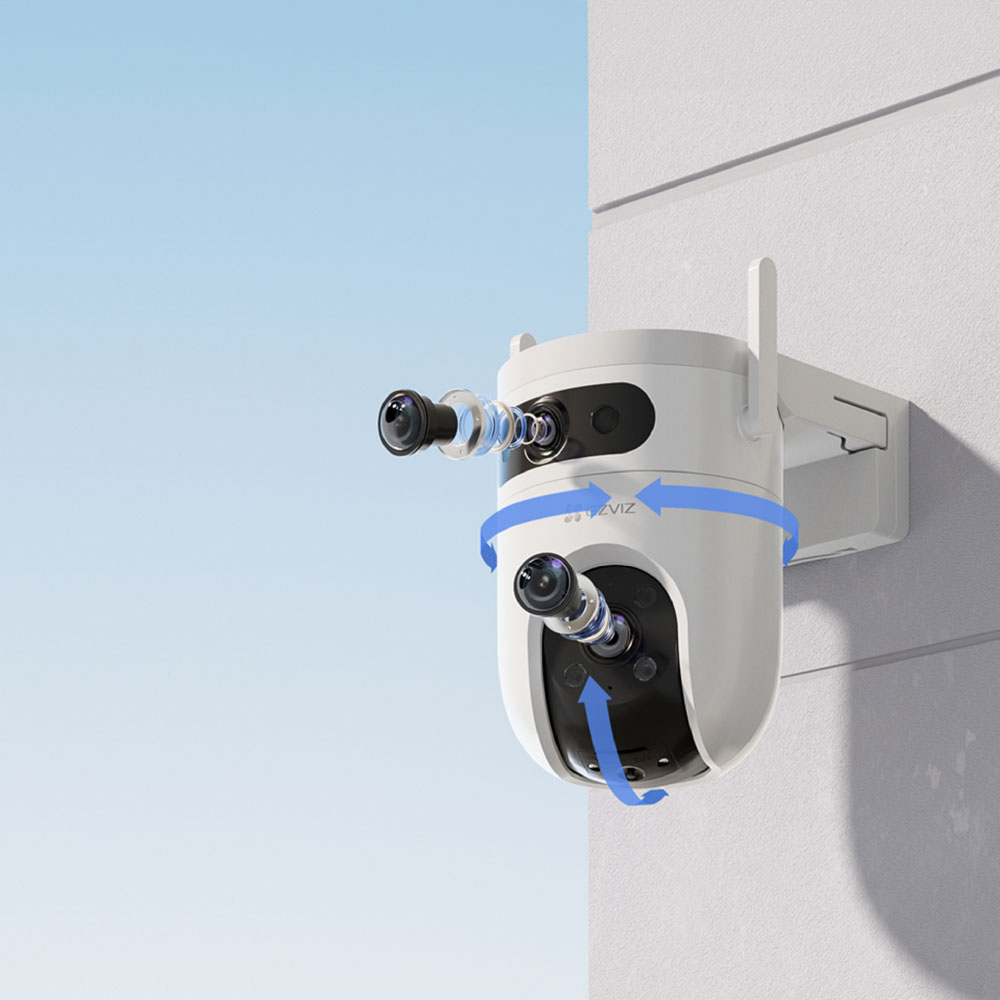 Camera IP Wireless EZVIZ H9c Dual, 3K, 5+5MP, IR, Auto Tracking, Motion Detection, alb