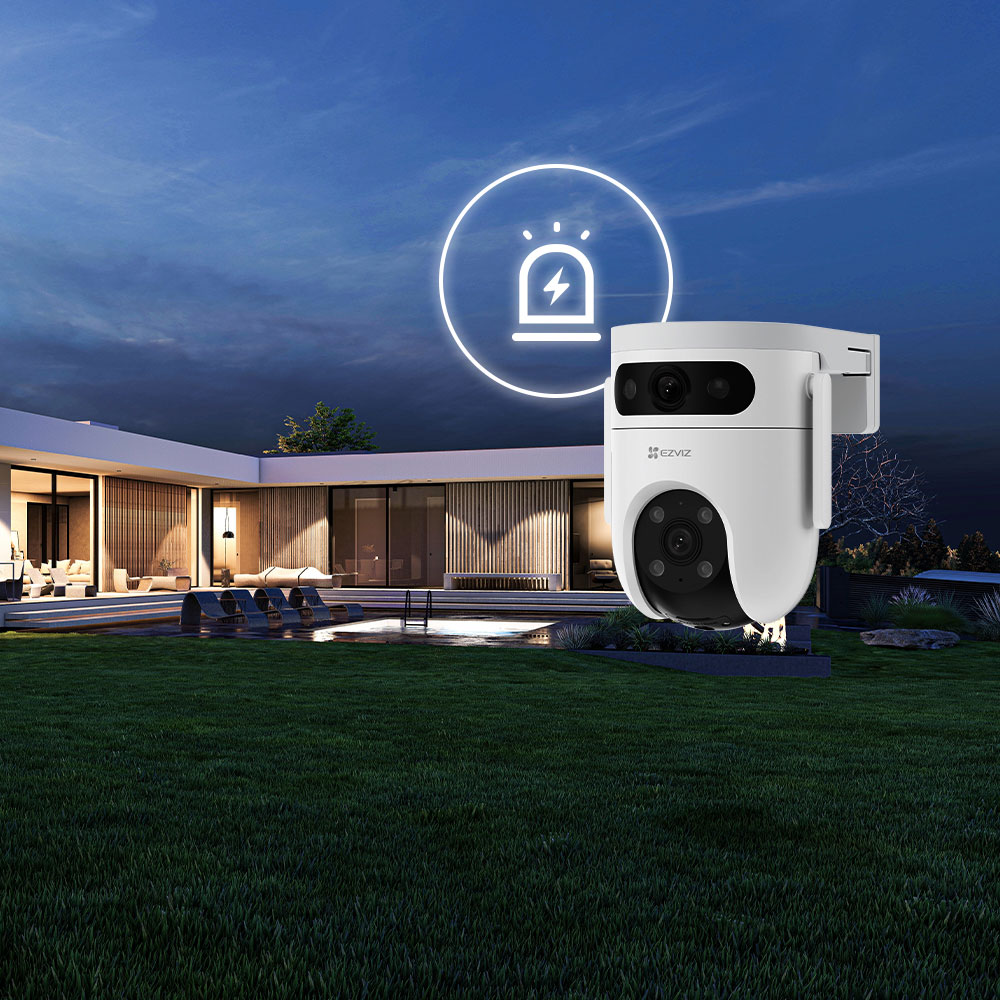 Camera IP Wireless EZVIZ H9c Dual, 3K, 5+5MP, IR, Auto Tracking, Motion Detection, alb