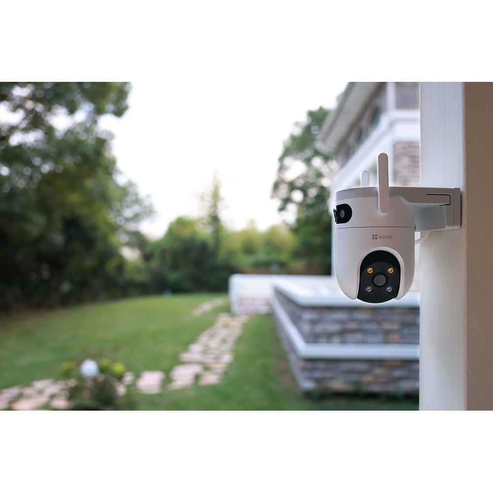 Camera IP Wireless EZVIZ H9c Dual, 3+3MP, IR, Auto Tracking, Motion Detection, alb