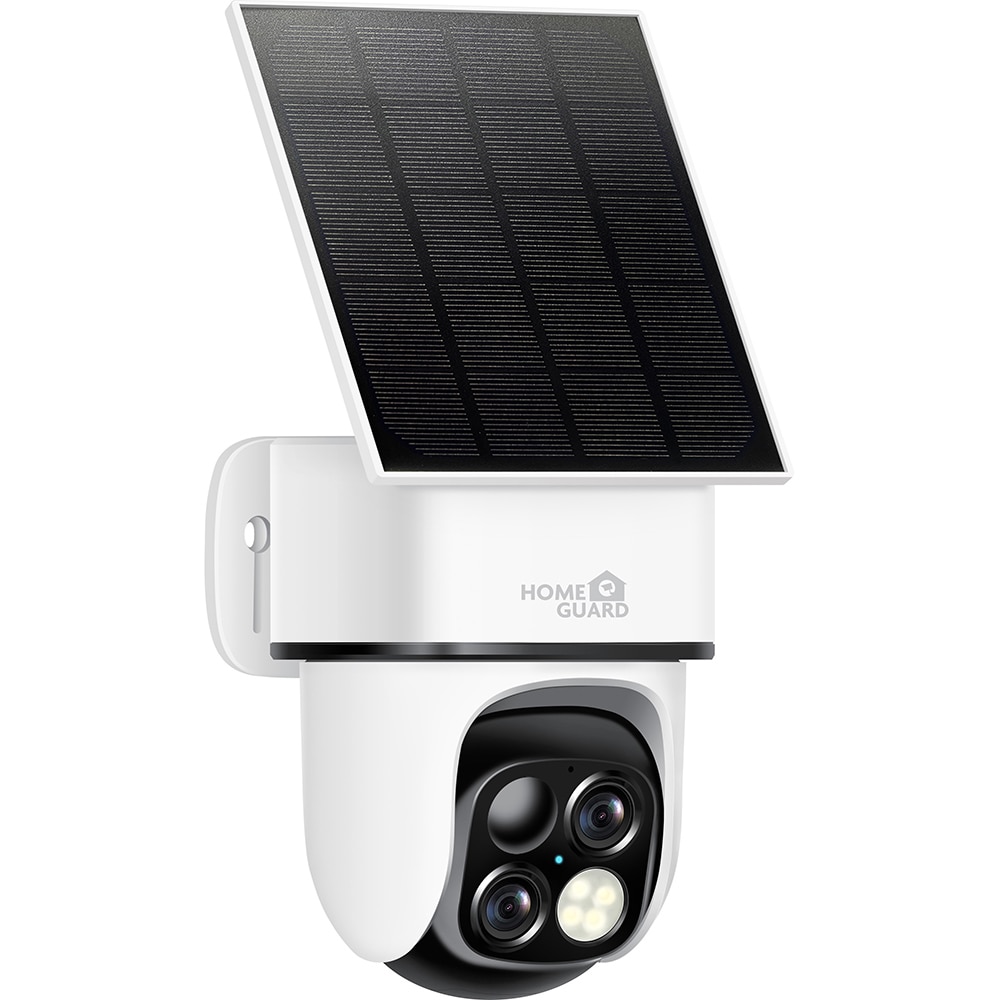 Camera IP Wireless exterior HOMEGUARD HGWBC-359, 3Mp, 2K, IR, Night Vision, Acumulator 5Ah, Panou solar, alb