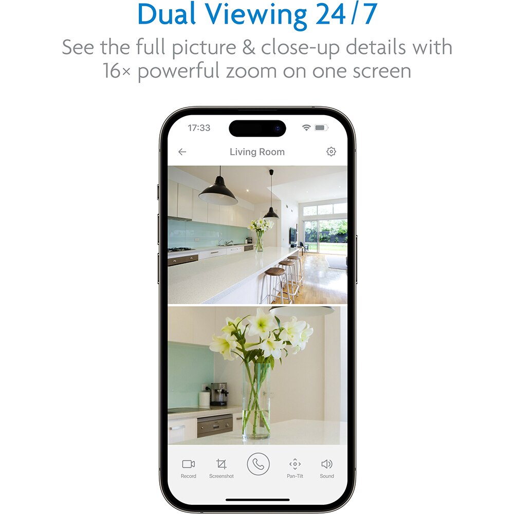 Camera interior duala HOMEGUARD HGWIP222, 4Mp+4Mp, 2K, IR, alb