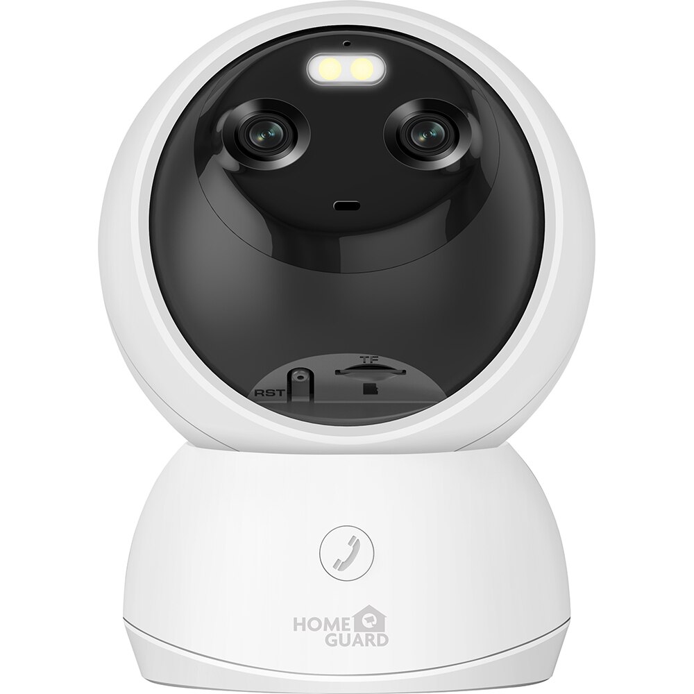 Camera interior duala HOMEGUARD HGWIP222, 4Mp+4Mp, 2K, IR, alb