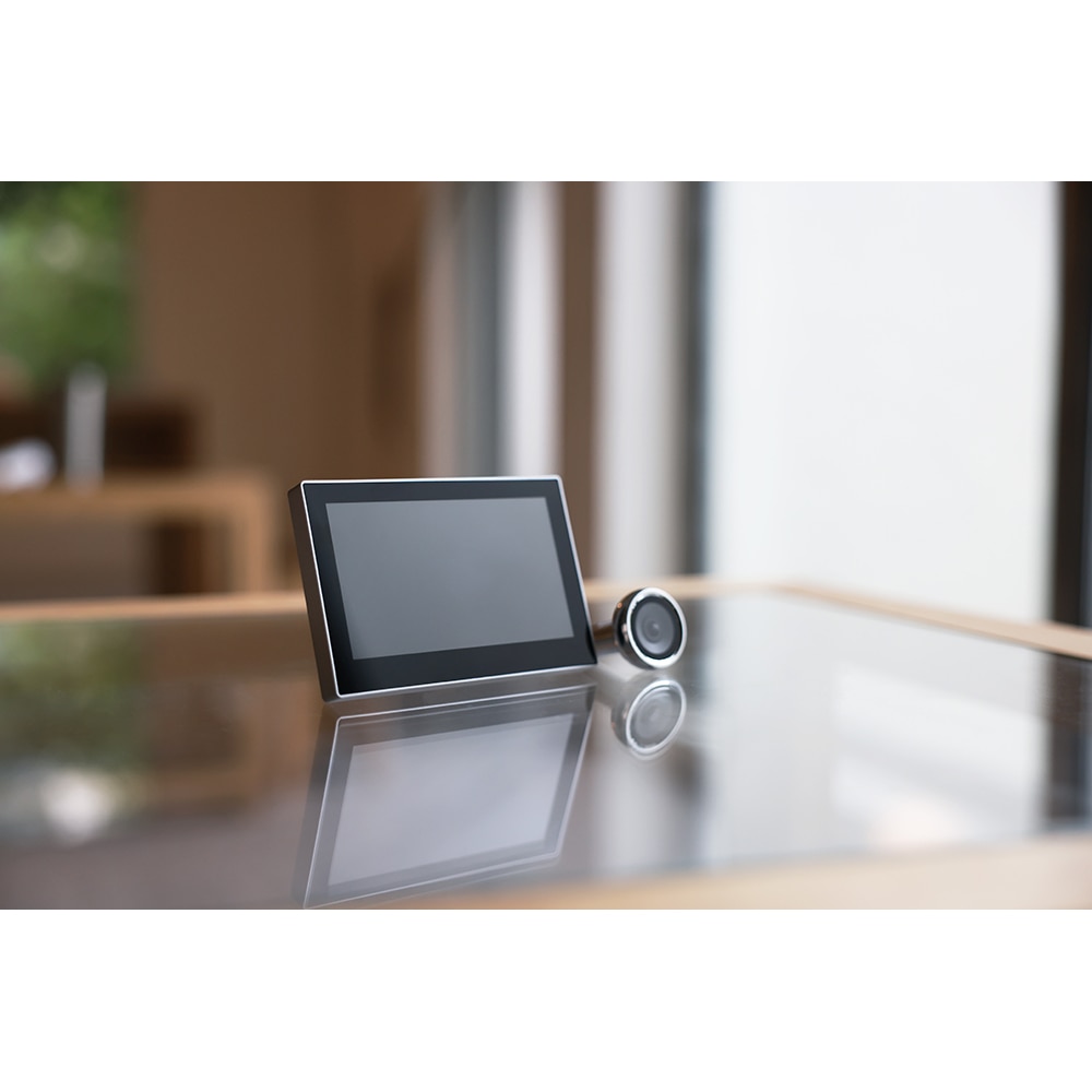 Sonerie video wireless EZVIZ HP2, 1080p, 2.200 mAh, Vedere cu unghi larg de 146, Ecran 4.3 inch, argintiu