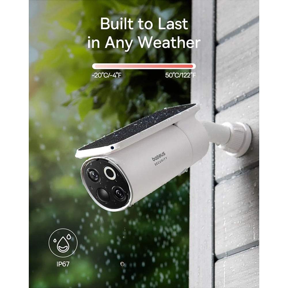 Camera IP Wireless BASEUS S1, 2K, 1296 p, IR, Night Vision, alb