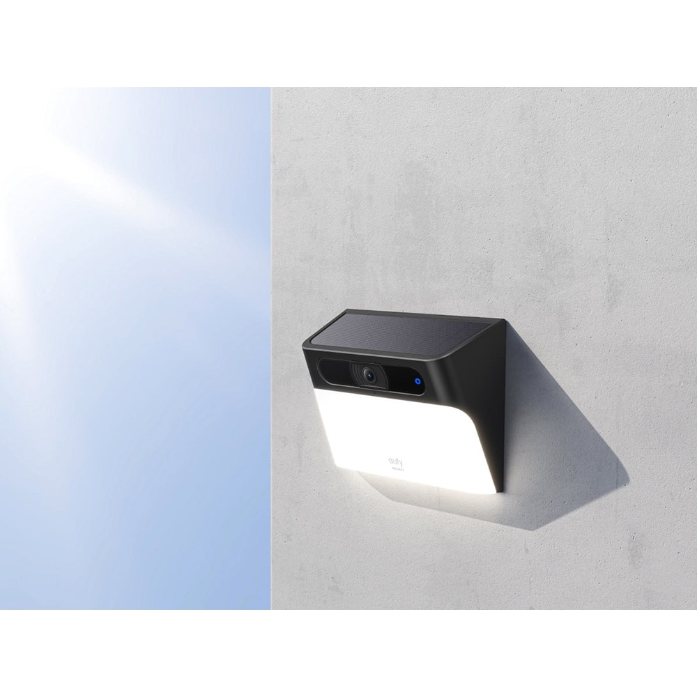 Camera IP Wireless exterior EUFY S120, 2K, 2304 x 1296, lumina LED, panou solar, negru